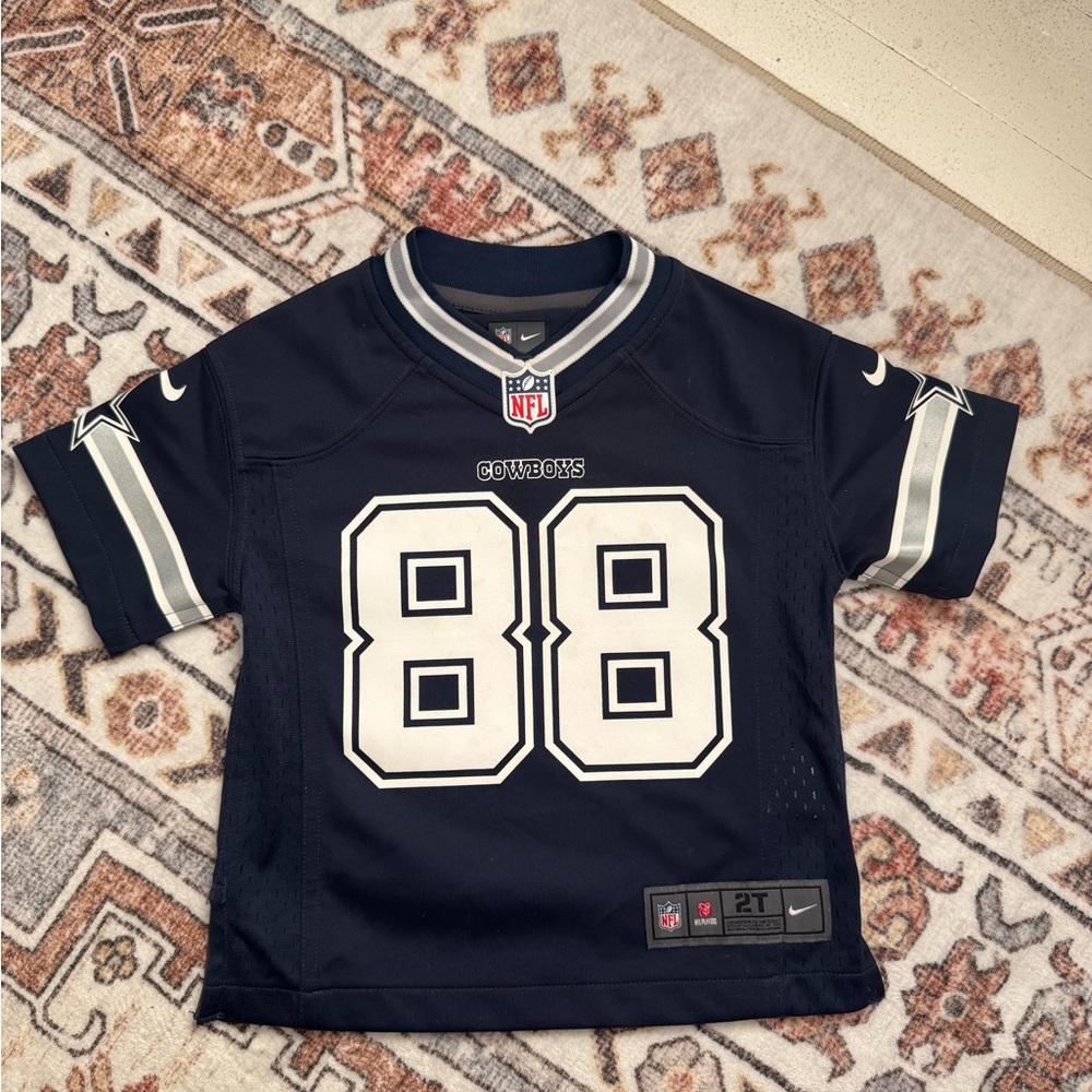NFL Dez Bryant 2T Kids Dallas Cowboys Navy Blue and White Jersey